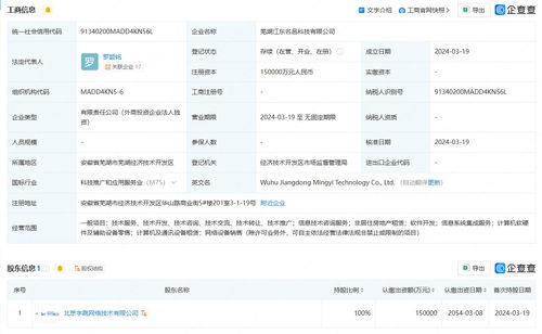 字節(jié)跳動15億元在蕪湖成立科技公司，聚焦信息技術(shù)咨詢服務(wù)